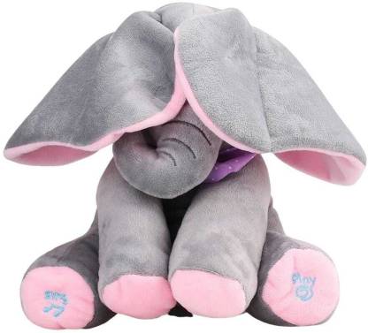 A Peek a Boo Elephant Plush toy with Music