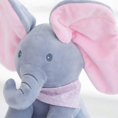 A Peek a Boo Elephant Plush toy with Music