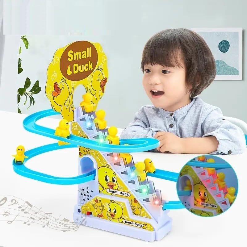 Duck Track Toys for Kids - Small Ducks Stair Climbing Toys for Kids, Escalator Toy