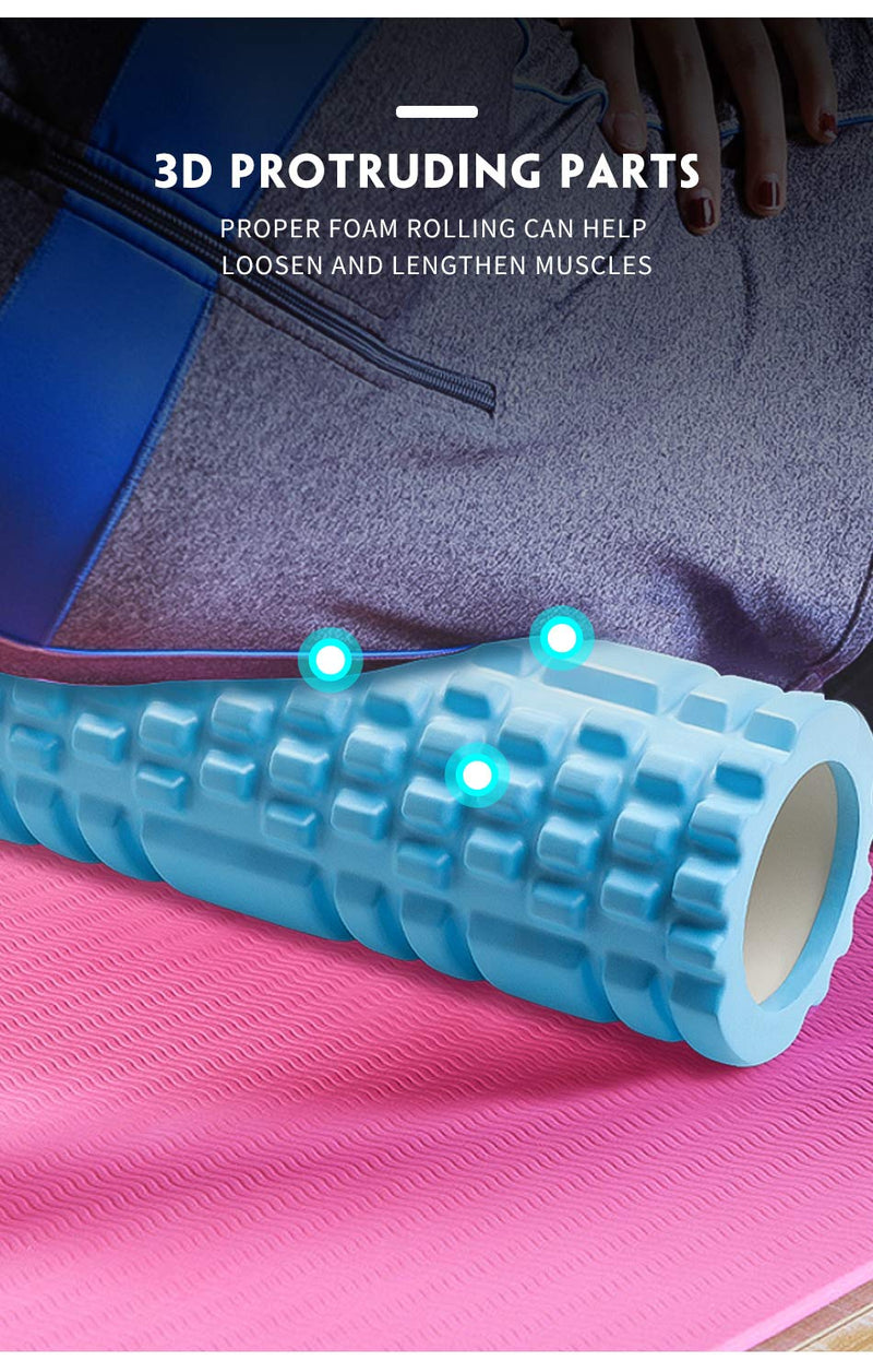 Roller for Exercise, Fitness, Back Pain, Deep Tissue Massage, and Physiotherapy(Pack of 1, Blue)