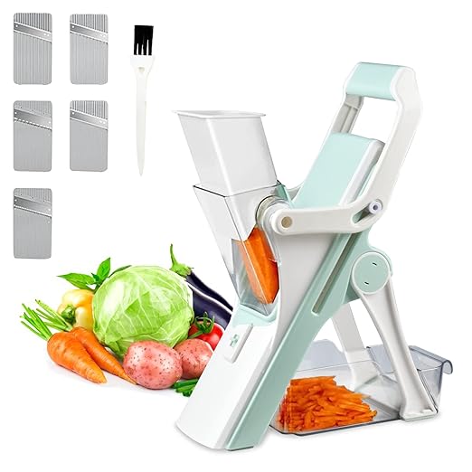 Vegetable Slicer, Eroshoo Food Chopper Vegetable Chopper - Veggie Slicer with 5 Blades